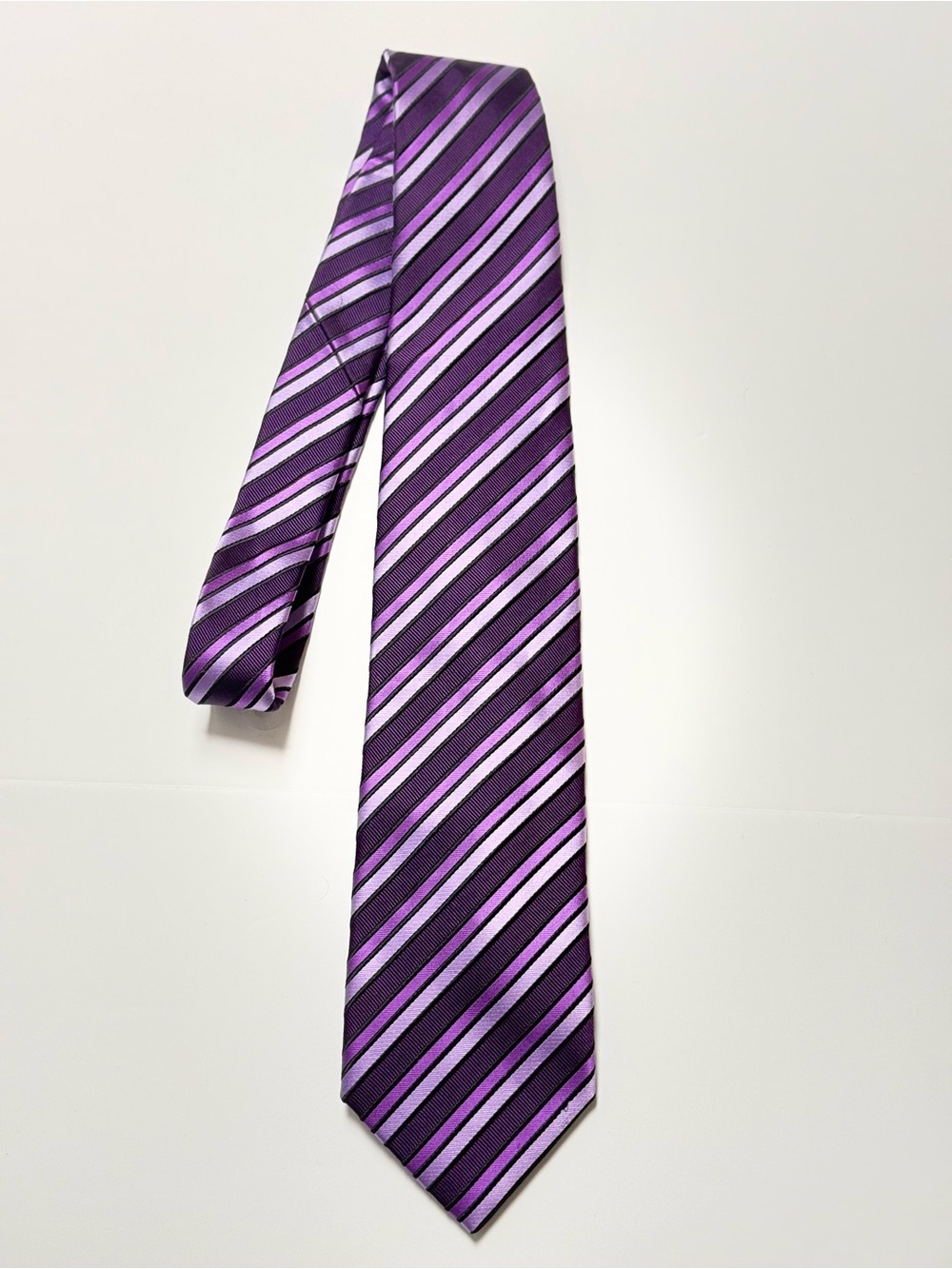 Countess Mara Purple Striped Men's Silk Tie